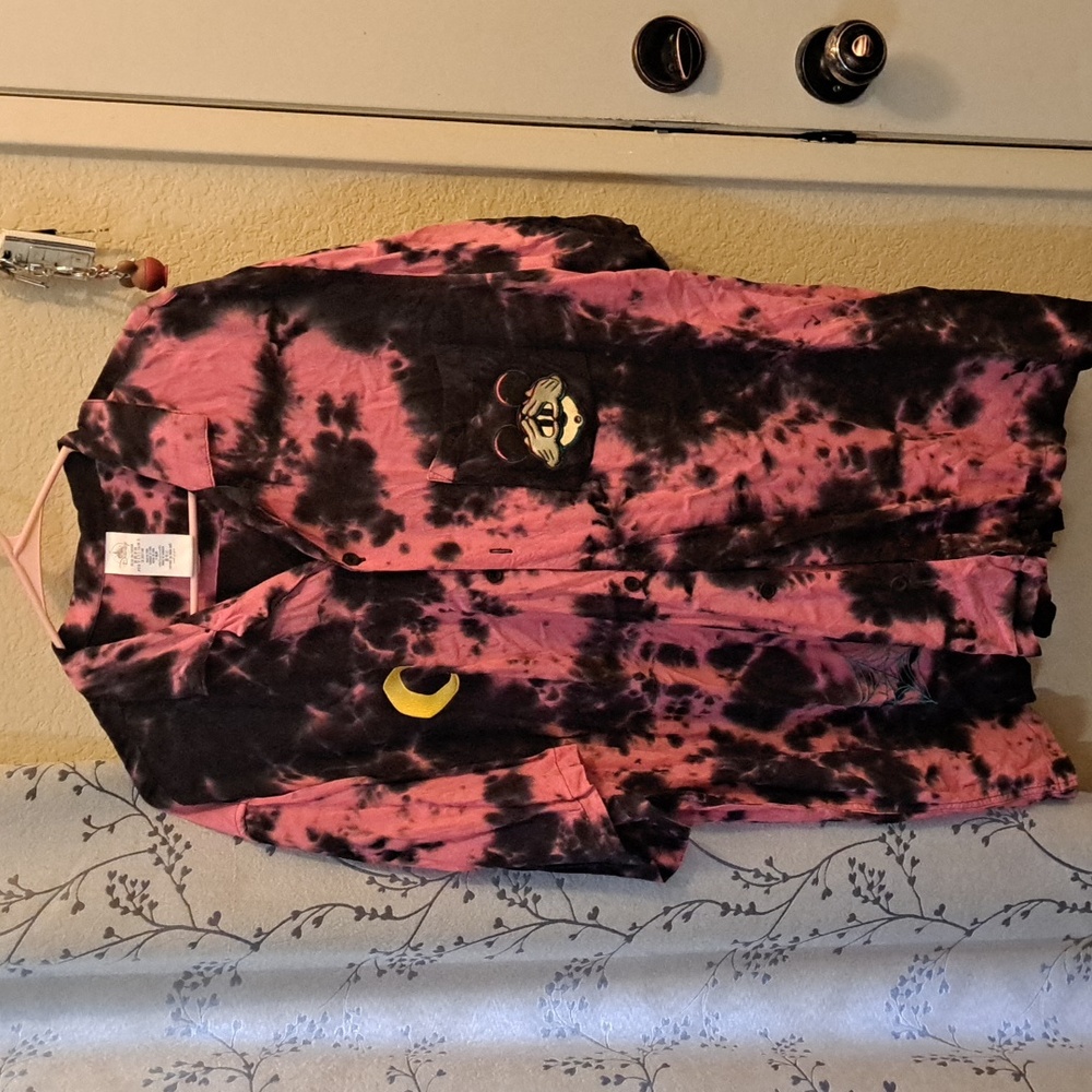 Disneyland tye dye button down